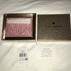 Kate Spade ♠️ NWT New in Box Glitter Slim Cardholder